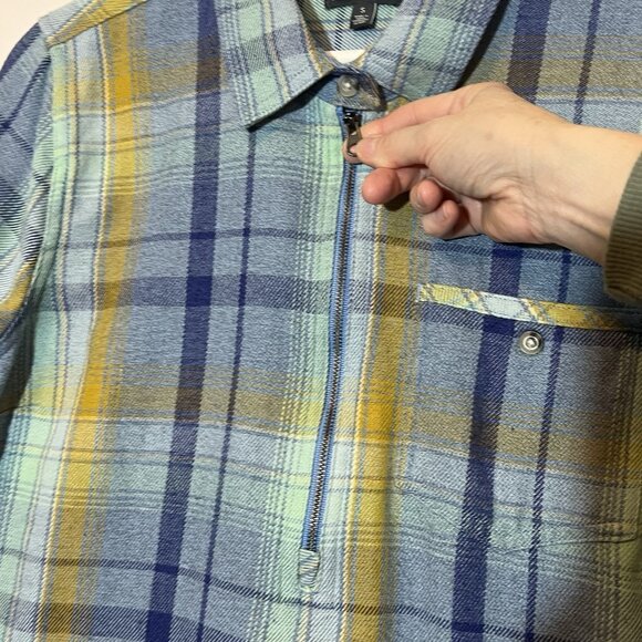 Toad & Co Women Bodie Plaid Flannel ShirtDress Long Sleeve Small Size Pockets - Picture 14 of 15